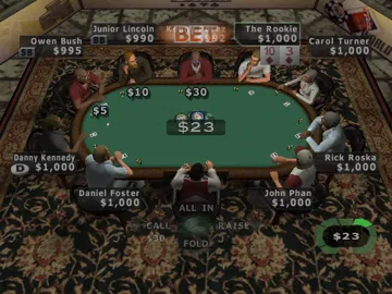 World Series of Poker screen shot game playing